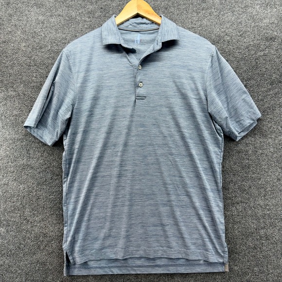 Johnnie O Other - Johnnie O Mens Short Sleeve Polo Shirt Blue Heathered Performance Golf Size S